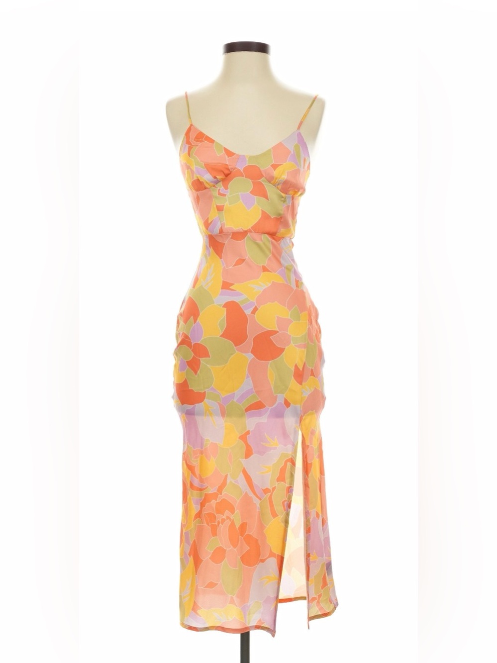 NWT Runaway the label - Floral Slip Midi Dress in Pastel Multi